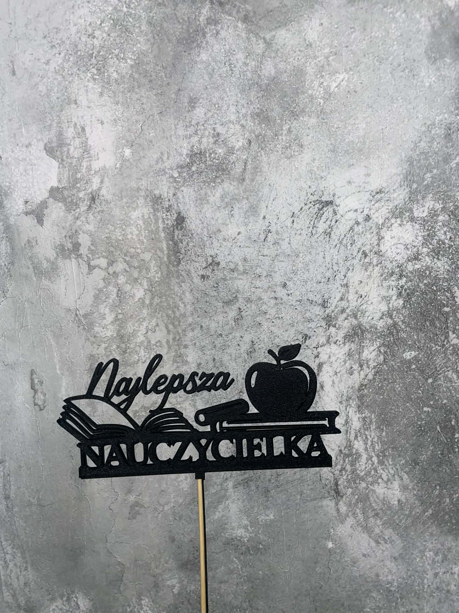 Topper na tort – Dla nauczyciela (Najlepsza nauczycielka)