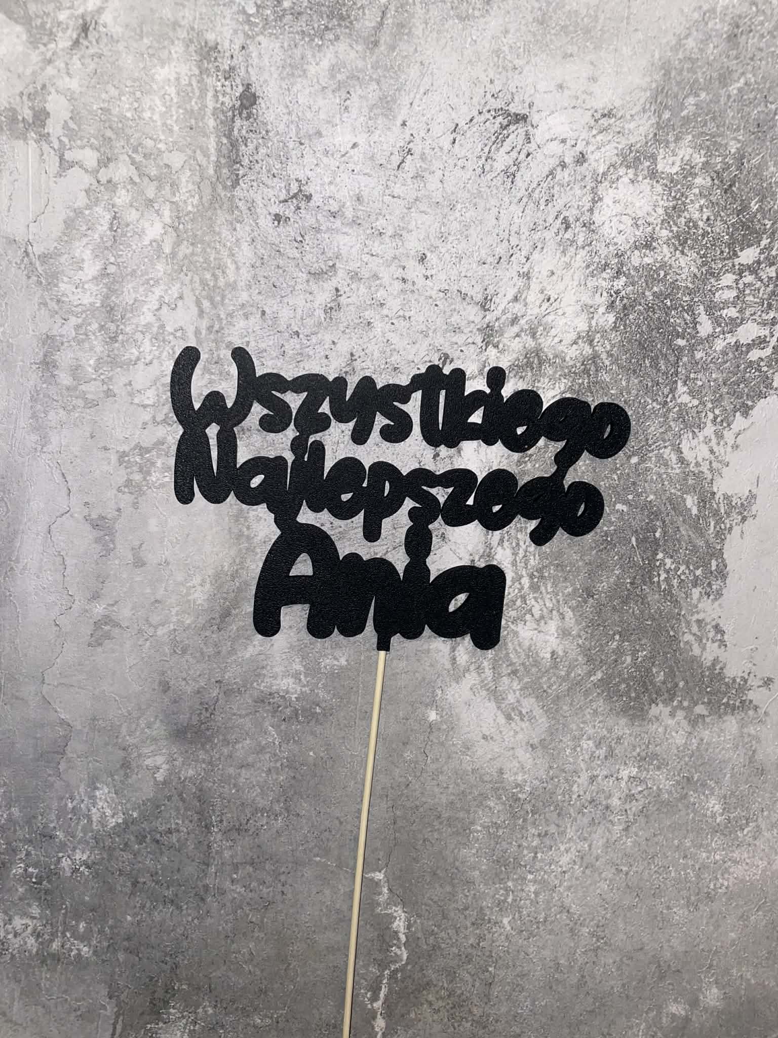 Topper na tort – Wszystkiego Najlepszego Personalizowany (Imię)